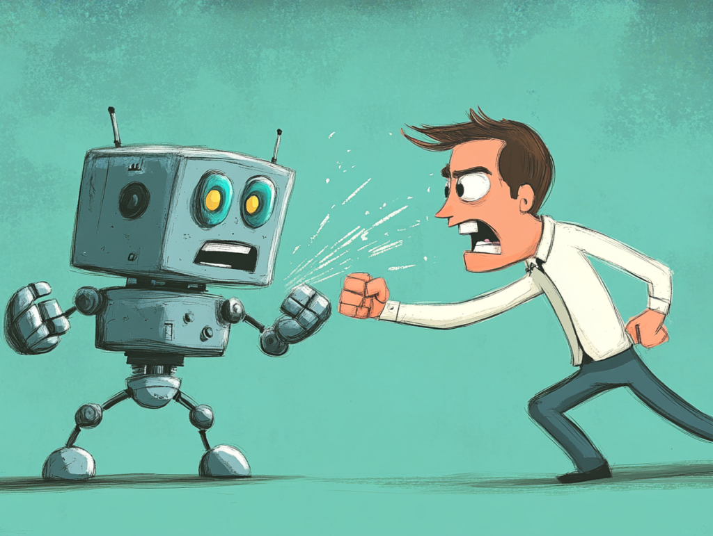 cartoon_of_man_fighting_against_bot